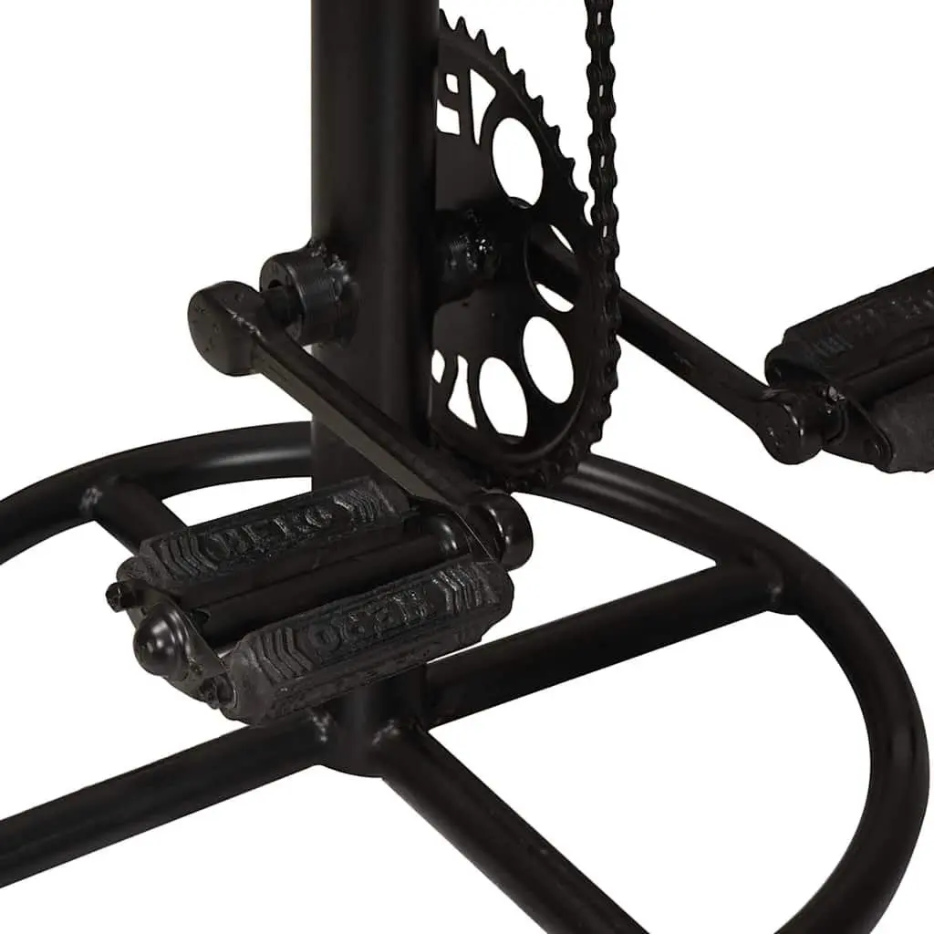 Real Leather Bar Stools with Bicycle Pedal Footrests, 2 Pack