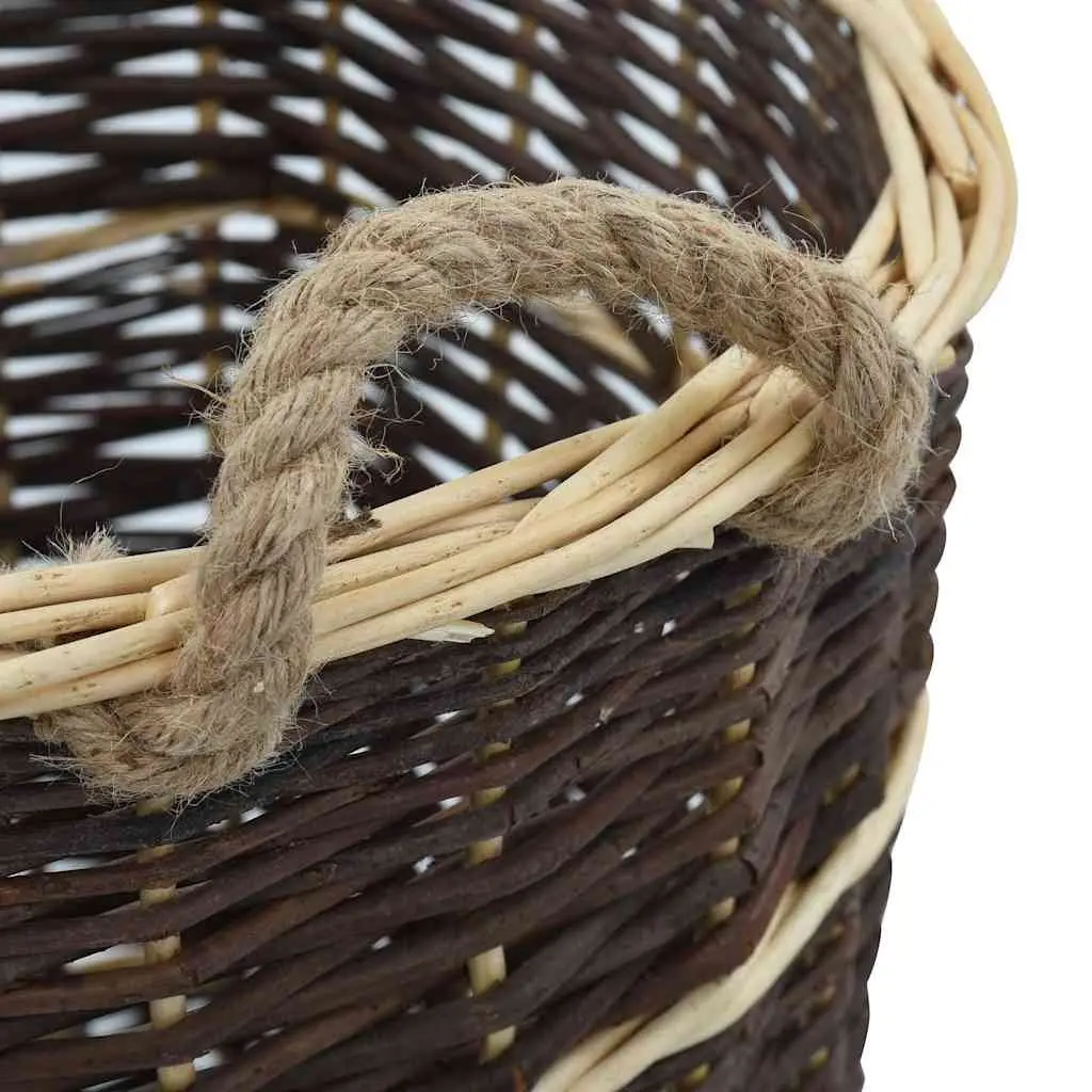 Firewood Backpack Carrier for Transport Natural Willow Log Storage 44.5 x 37 x 50 cm