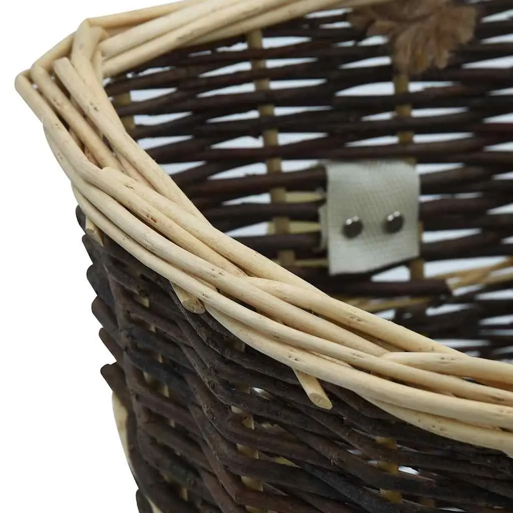 Firewood Backpack Carrier for Transport Natural Willow Log Storage 44.5 x 37 x 50 cm