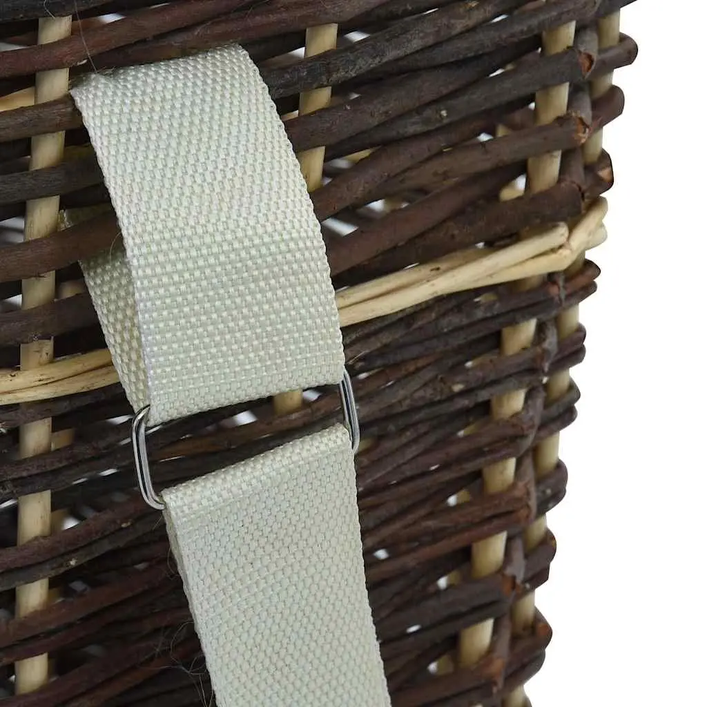 Firewood Backpack Carrier for Transport Natural Willow Log Storage 44.5 x 37 x 50 cm