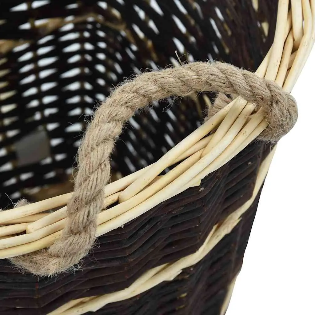 Firewood Backpack Carrier for Garden 50 x 44 x 58 cm Natural Willow Rustic