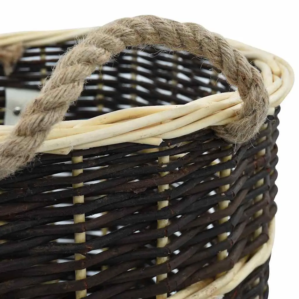 Firewood Backpack Carrier for Garden 50 x 44 x 58 cm Natural Willow Rustic