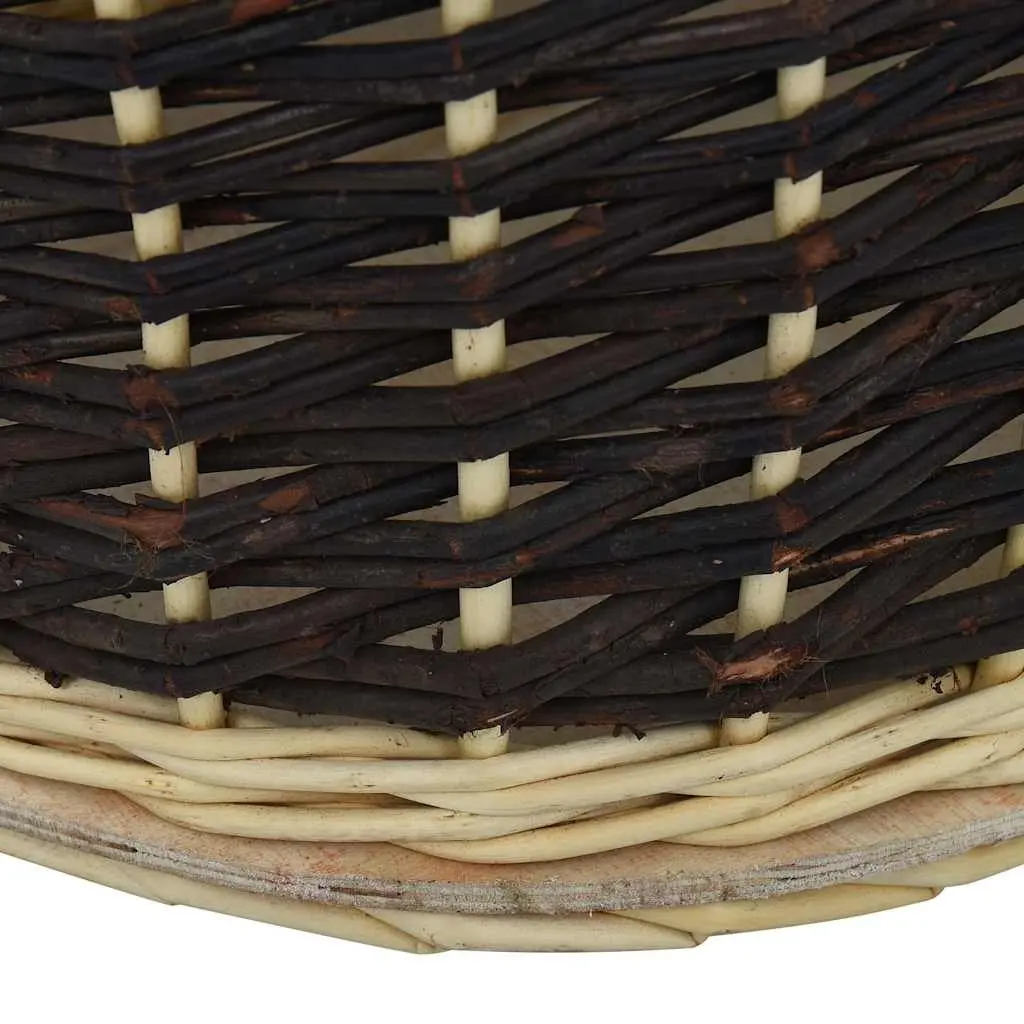 Firewood Backpack Carrier for Garden 50 x 44 x 58 cm Natural Willow Rustic
