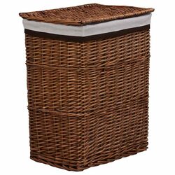 Brown Woven Laundry Basket - Durable Construction, Ample Space