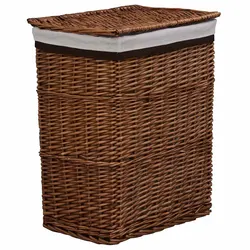 Brown Woven Laundry Basket - Durable Construction, Ample Space