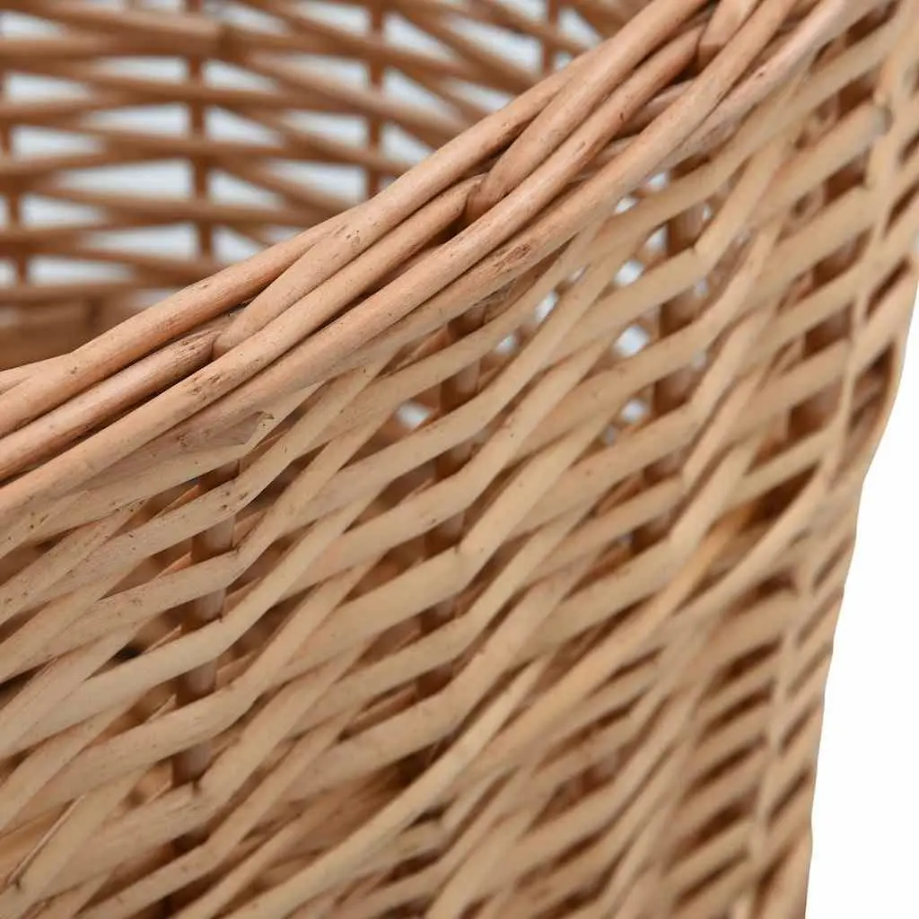 Firewood Basket Rustic Willow Storage Log Carrier Home 56 x 40 x 28 cm