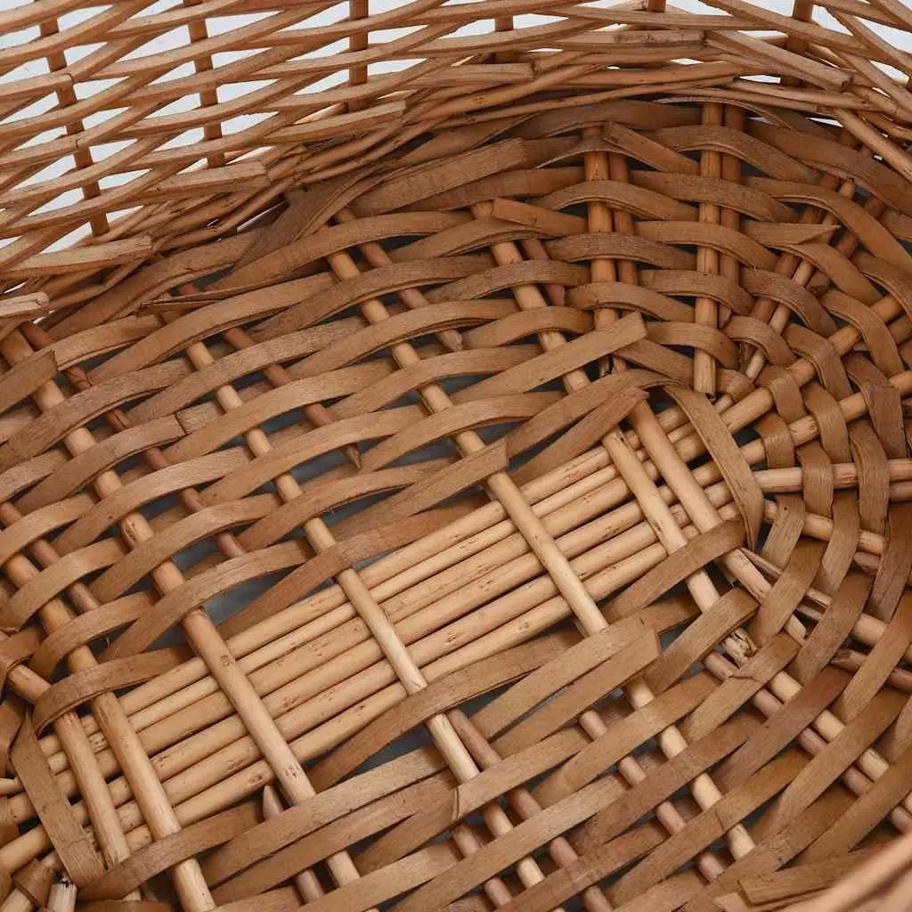 Firewood Basket Rustic Willow Storage Log Carrier Home 56 x 40 x 28 cm