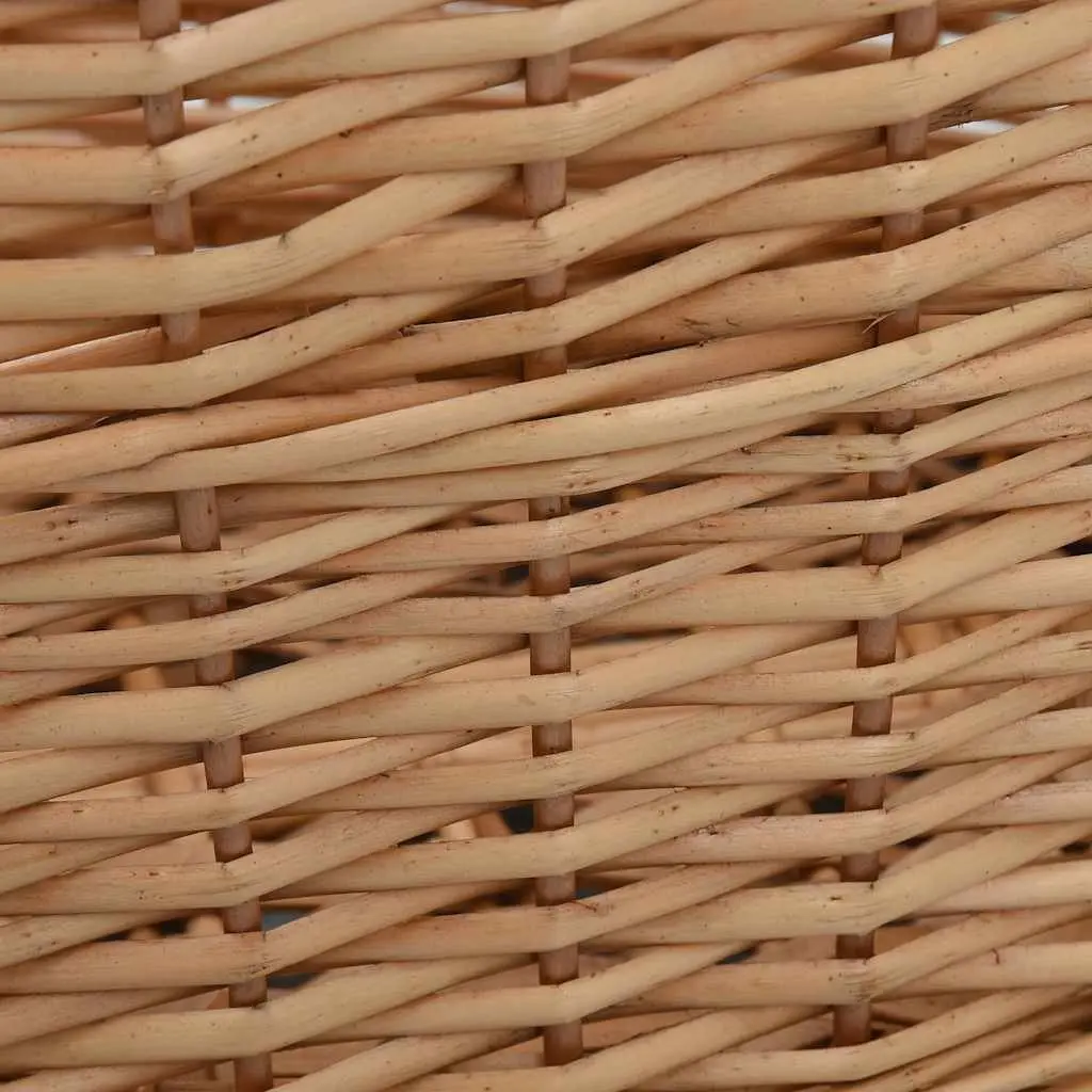 Firewood Basket Rustic Willow Storage Log Carrier Home 56 x 40 x 28 cm