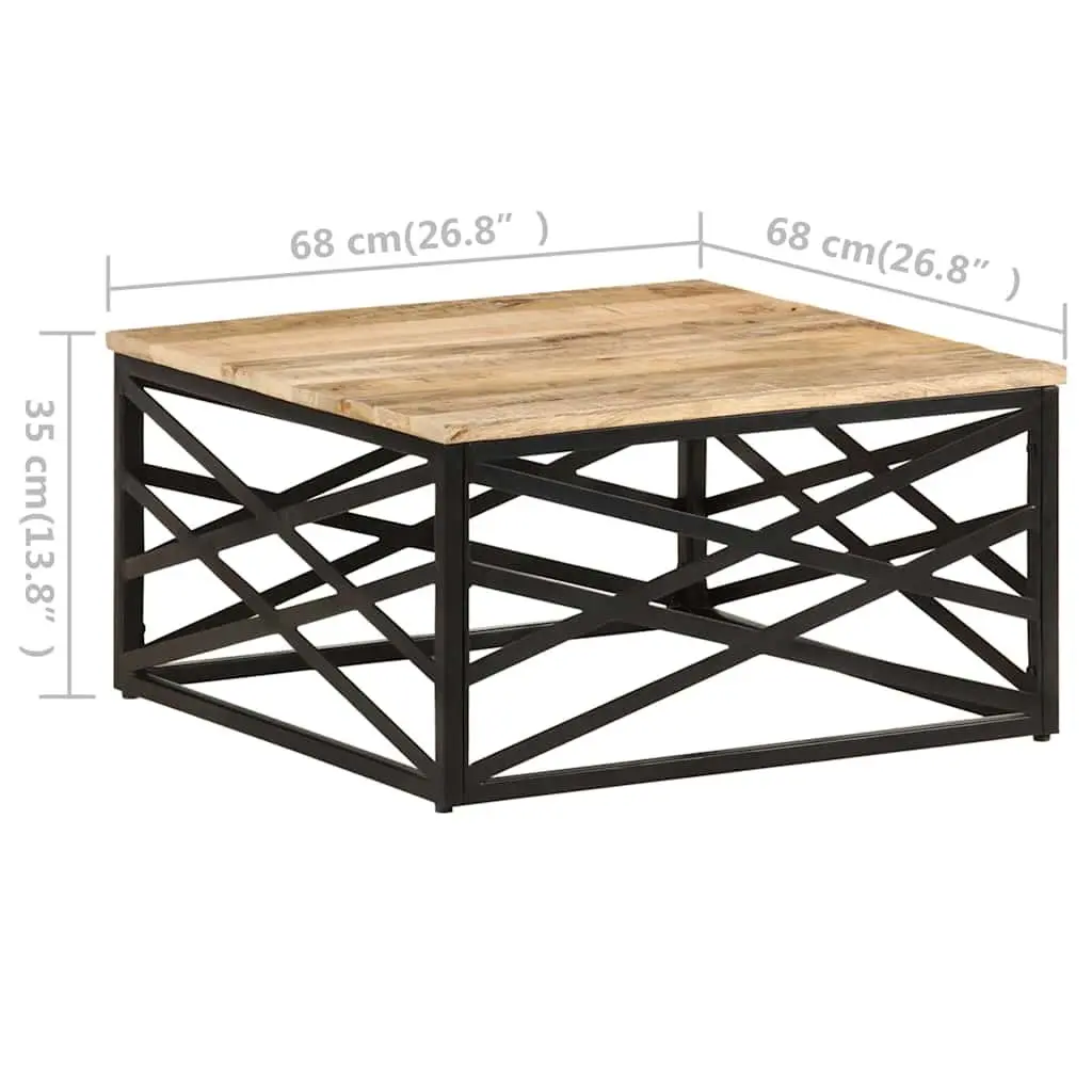 Coffee Table 68x68x35 cm Solid Mango Wood Brown Living Room Accent Furniture
