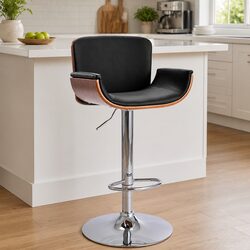 Specifications of Black Faux Leather Height Adjustable Bar Stool