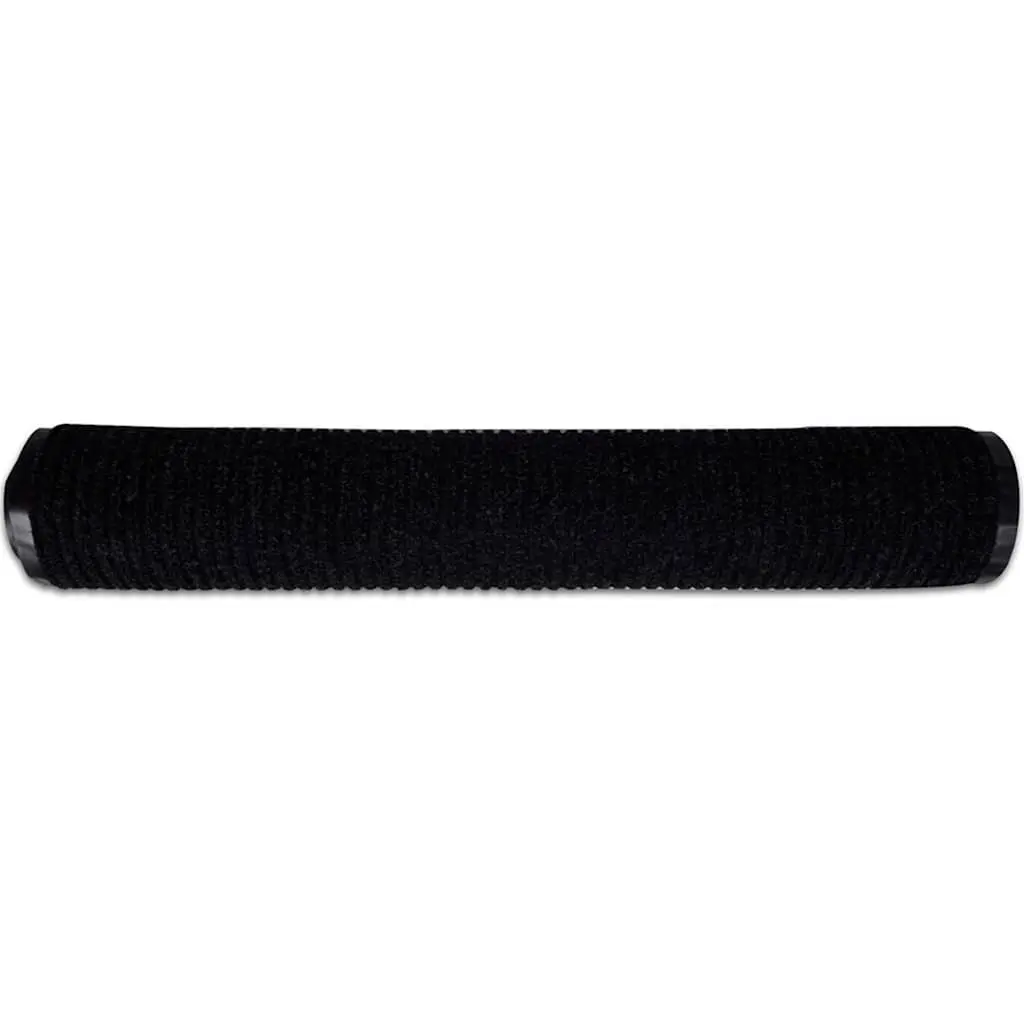 Door Mat Indoor Outdoor Black 117x220 cm Non-Slip PVC Backing