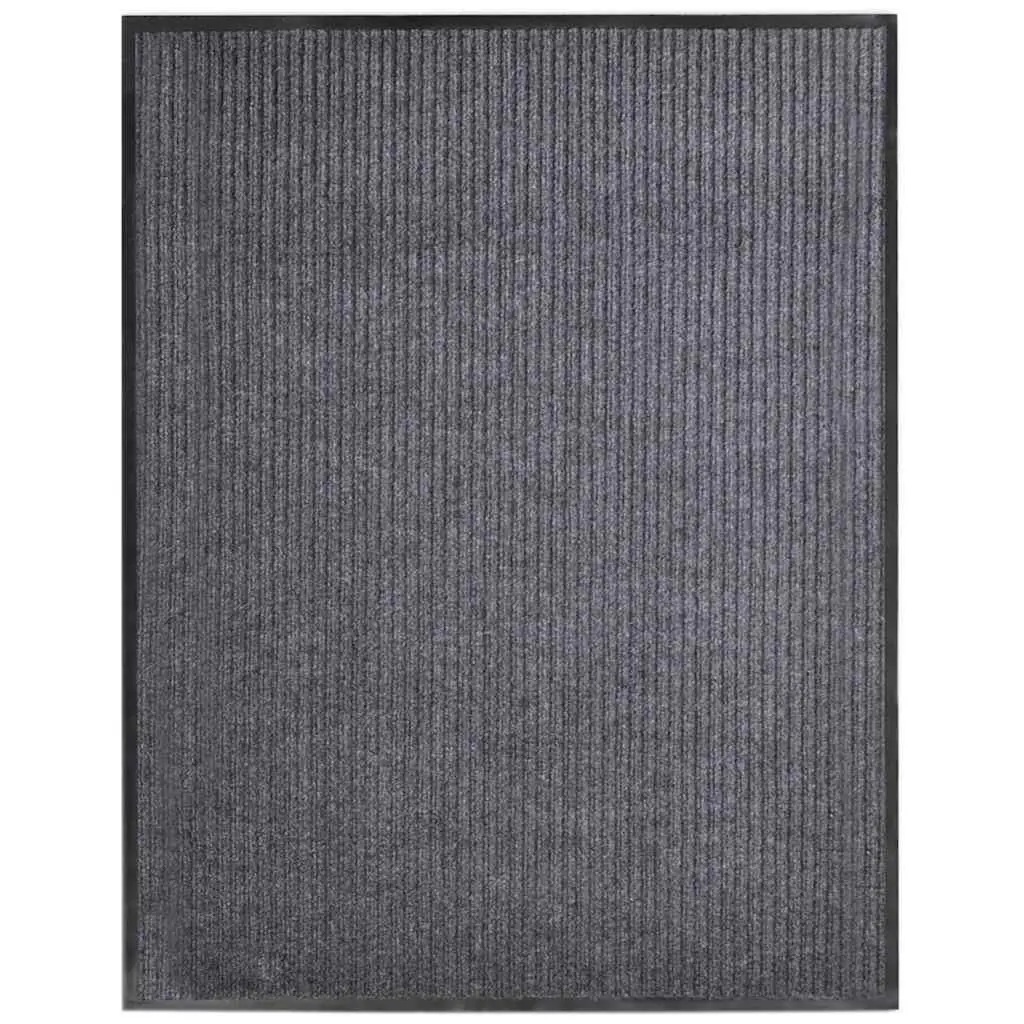 Grey Door Mat 117x220 cm with PVC Backing, Non-slip Feature