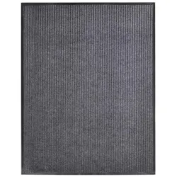 Grey Door Mat 117x220 cm with PVC Backing, Non-slip Feature