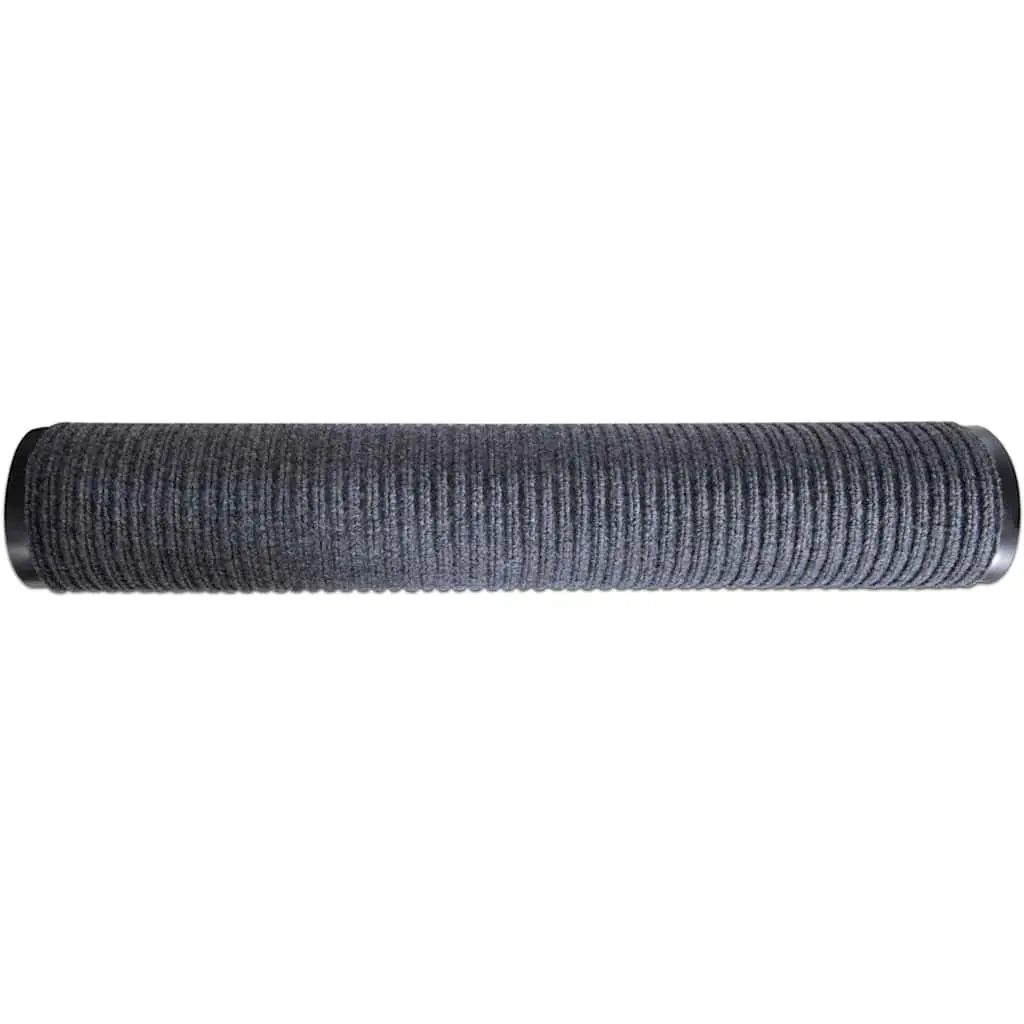 Door Mat Grey 117x220 cm Non-slip PVC Backing Home Office Entrance Floor Protection