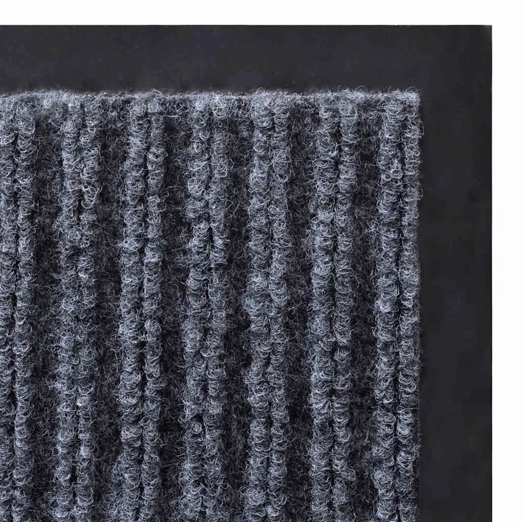 Door Mat Grey 117x220 cm Non-slip PVC Backing Home Office Entrance Floor Protection
