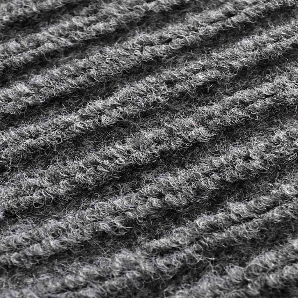 Door Mat Grey 117x220 cm Non-slip PVC Backing Home Office Entrance Floor Protection