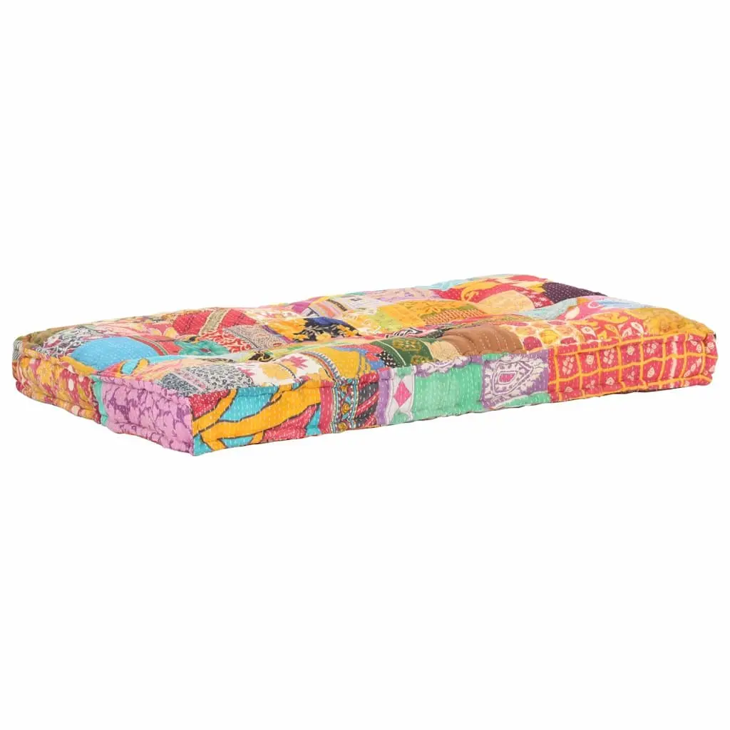 Pallet Sofa Cushion Multicolour Patchwork Fabric Soft Padding Comfort Home Decor