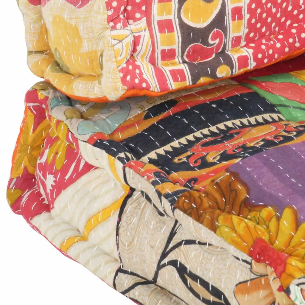 Pallet Sofa Cushion Multicolour Patchwork Fabric Soft Padding Comfort Home Decor