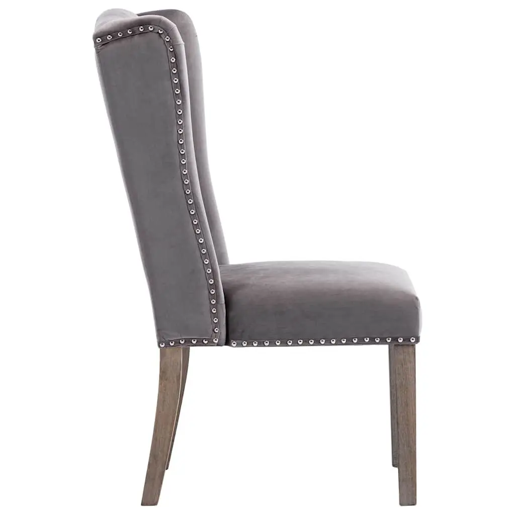 Dining Chair Velvet Upholstered Kitchen Seat Button Backrest Metal Rivets