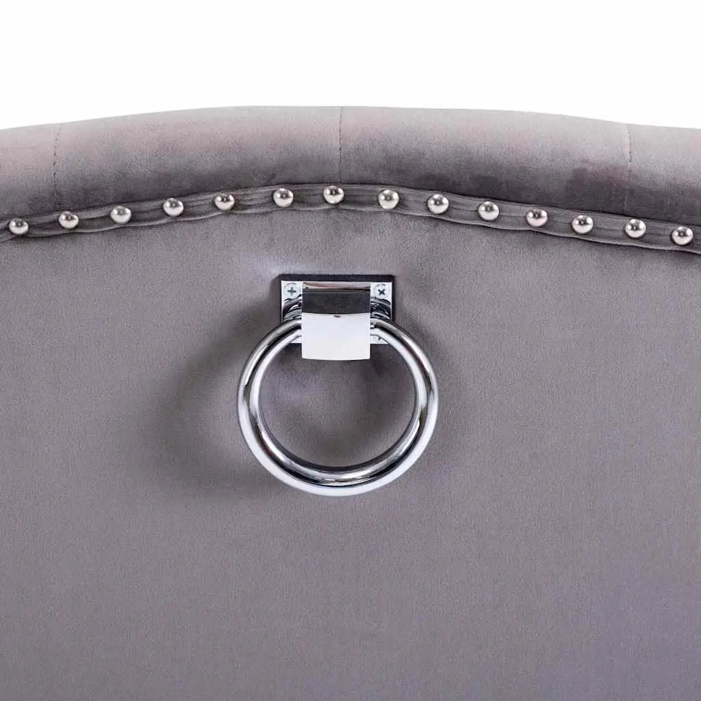 Dining Chair Velvet Upholstered Kitchen Seat Button Backrest Metal Rivets