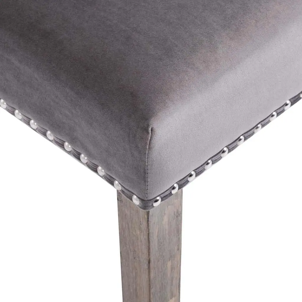 Dining Chair Velvet Upholstered Kitchen Seat Button Backrest Metal Rivets