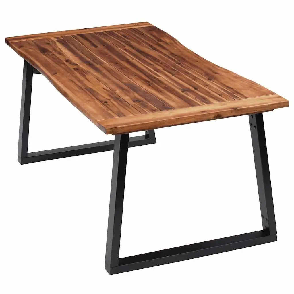Acacia Wood Dining Table 180x90cm with Metal Legs