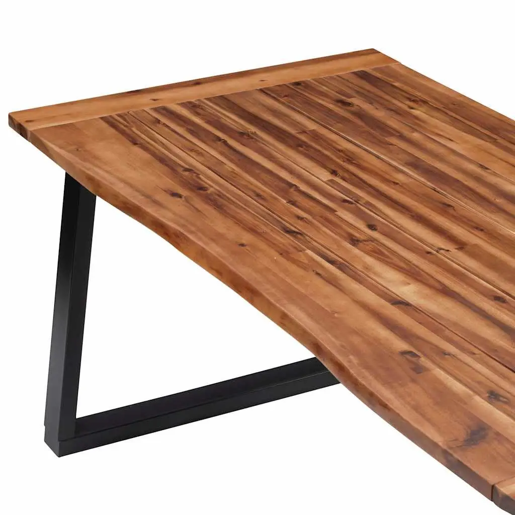 Acacia Wood Dining Table 180x90cm with Metal Legs