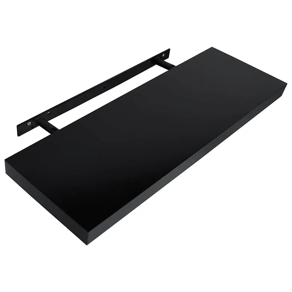 2 Floating Wall Shelves in Black