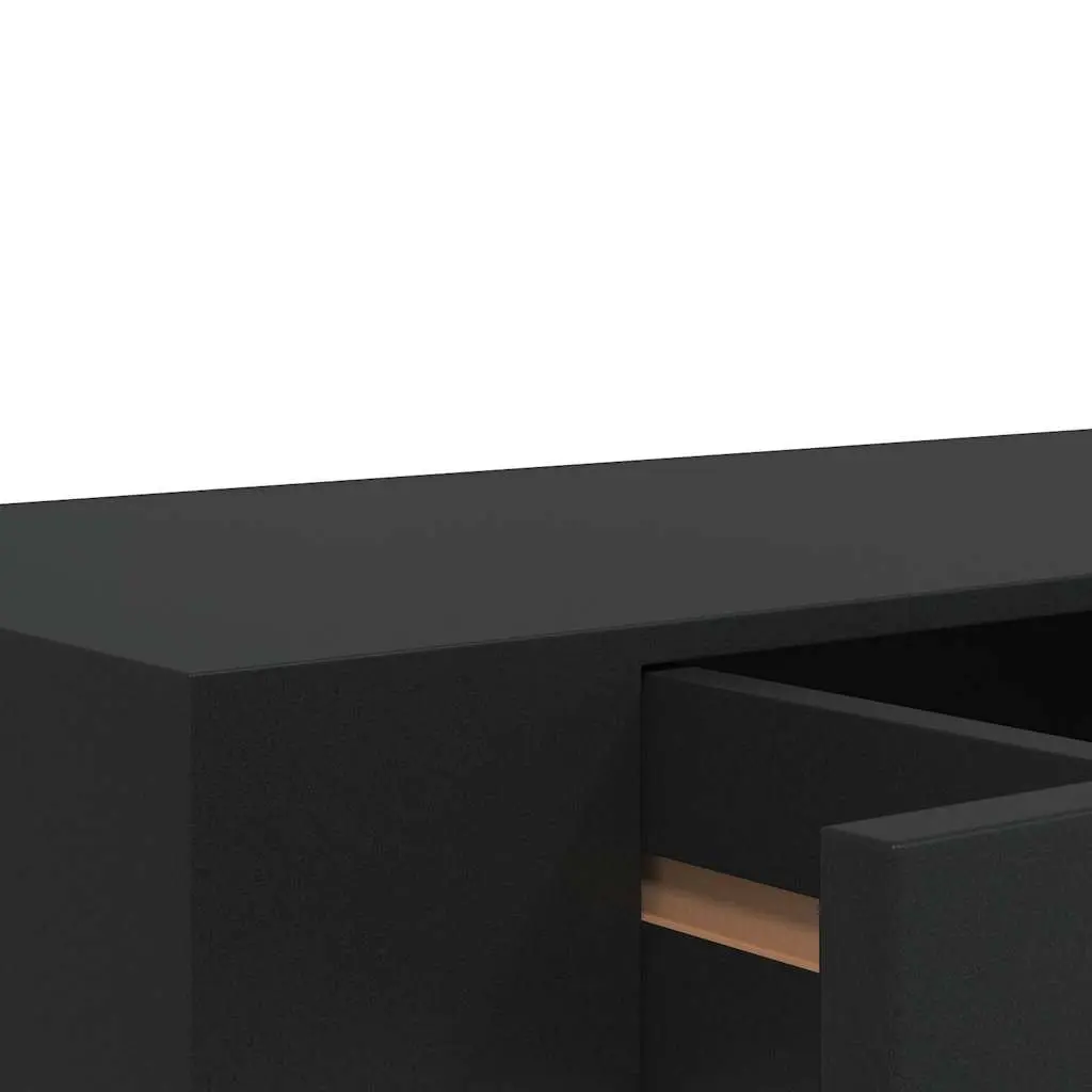 Floating Wall Shelf with Drawer Black 48x25x8 cm Display Storage Organizer