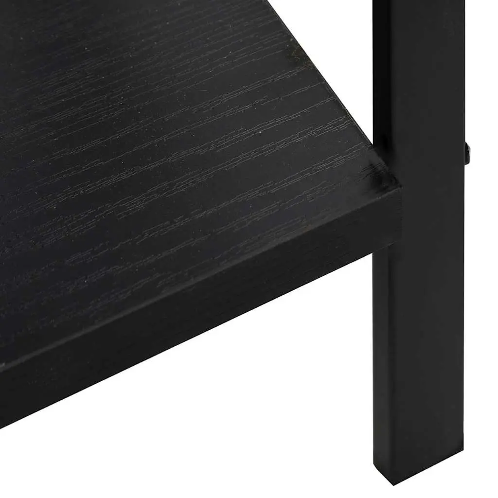 3-Layer Book Shelf Storage Cabinet for Home Black 60x27.6x90.5cm