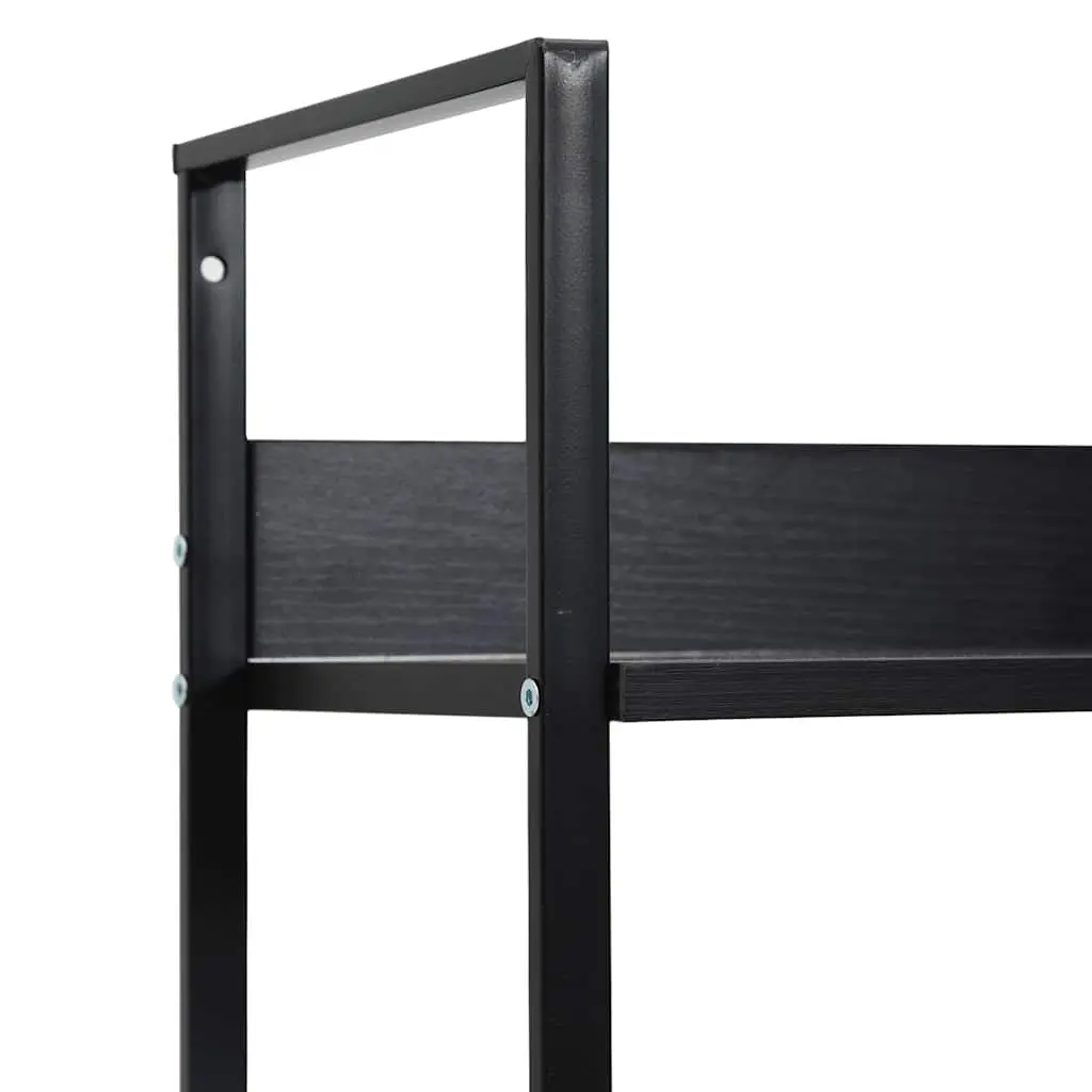 3-Layer Book Shelf Storage Cabinet for Home Black 60x27.6x90.5cm