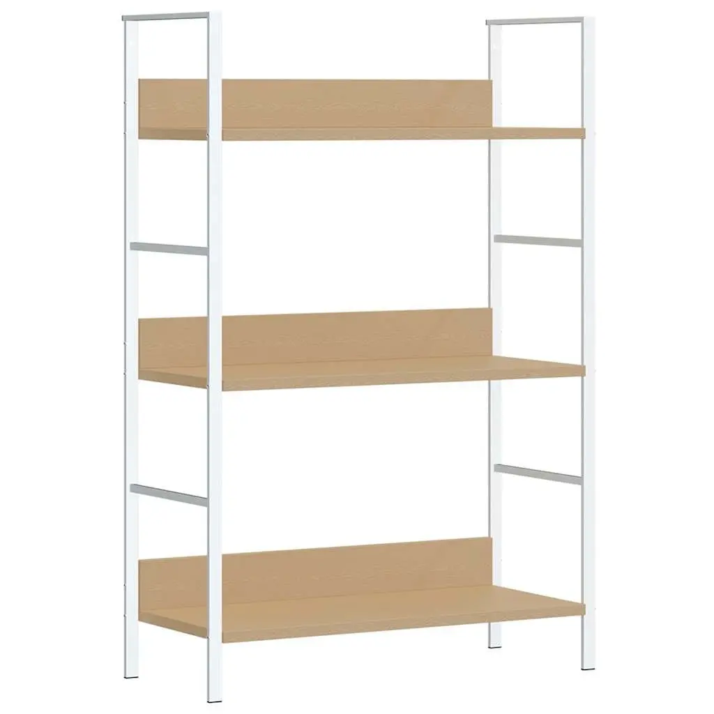 3-Layer Book Shelf Brown Engineered Wood Standing Cabinet Storage Display Rack