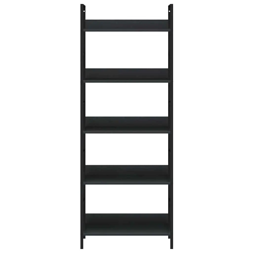 5-Layer Book Shelf Black Standing Cabinet Storage Display Rack Bookcase