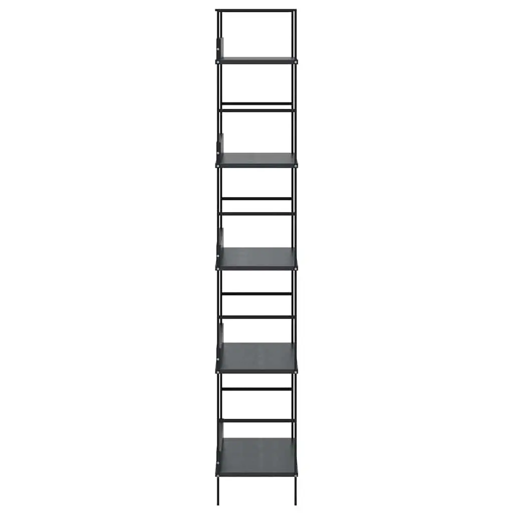 5-Layer Book Shelf Black Standing Cabinet Storage Display Rack Bookcase
