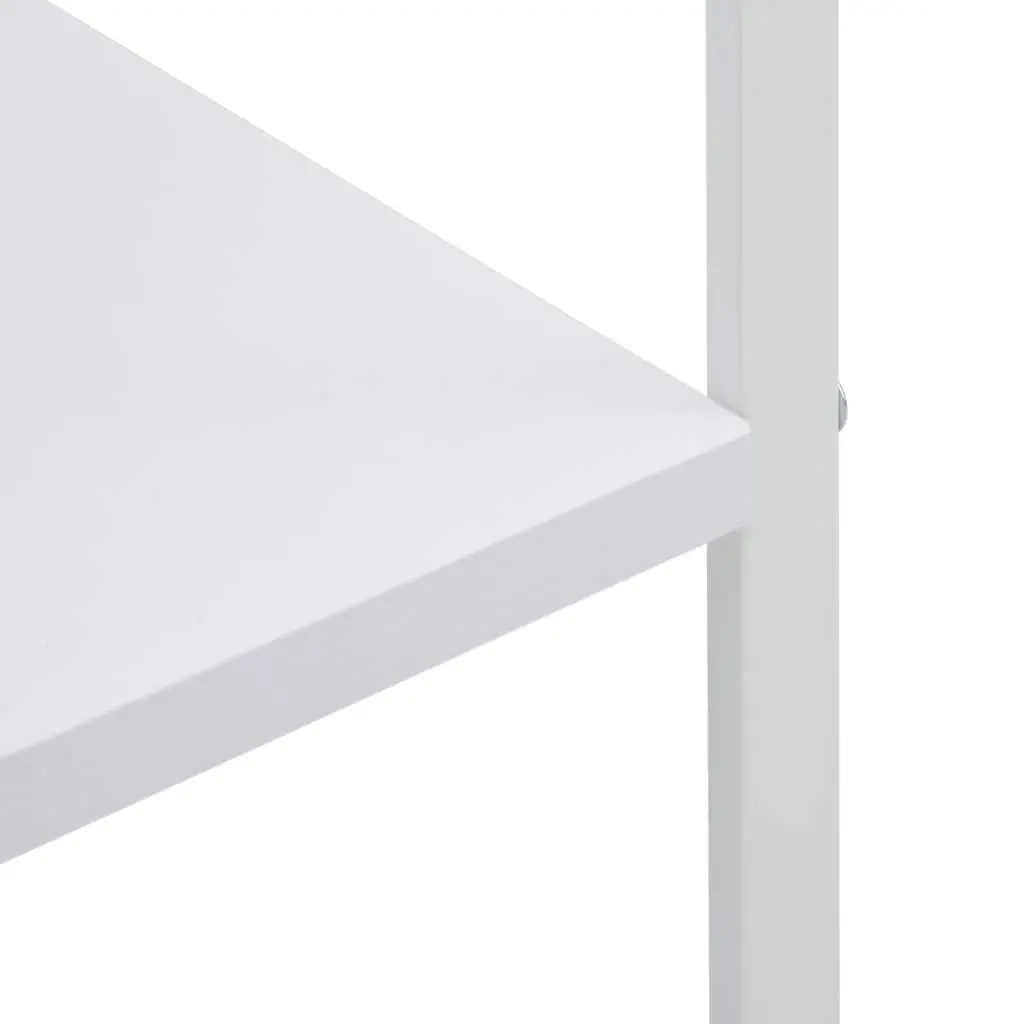 Microwave Cabinet Kitchen Shelf White 4-Tier Storage Organiser Engineered Wood