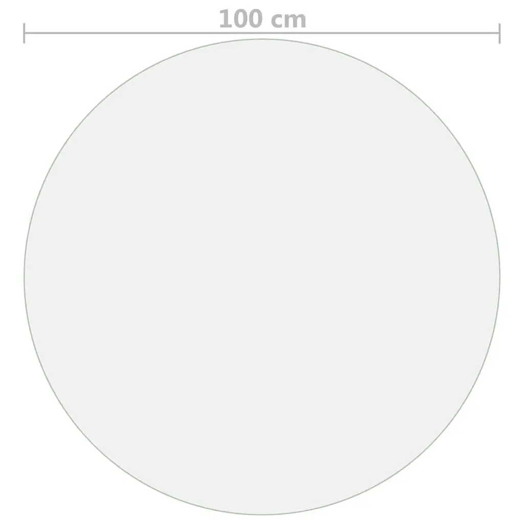 Round Table Protector 100cm Transparent PVC Film Furniture Protection Dining