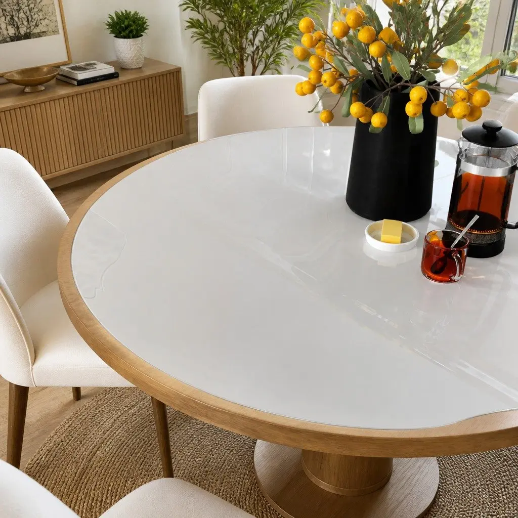 110cm Round Transparent Table Protector