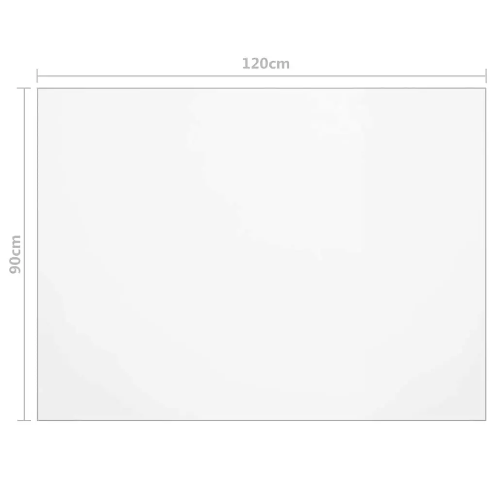 Transparent Table Protector Film Rectangle 120x90cm PVC Furniture Guard
