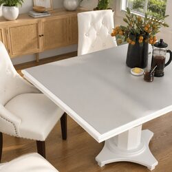 Transparent Table Protector Mat Rectangular PVC Film Furniture Protection