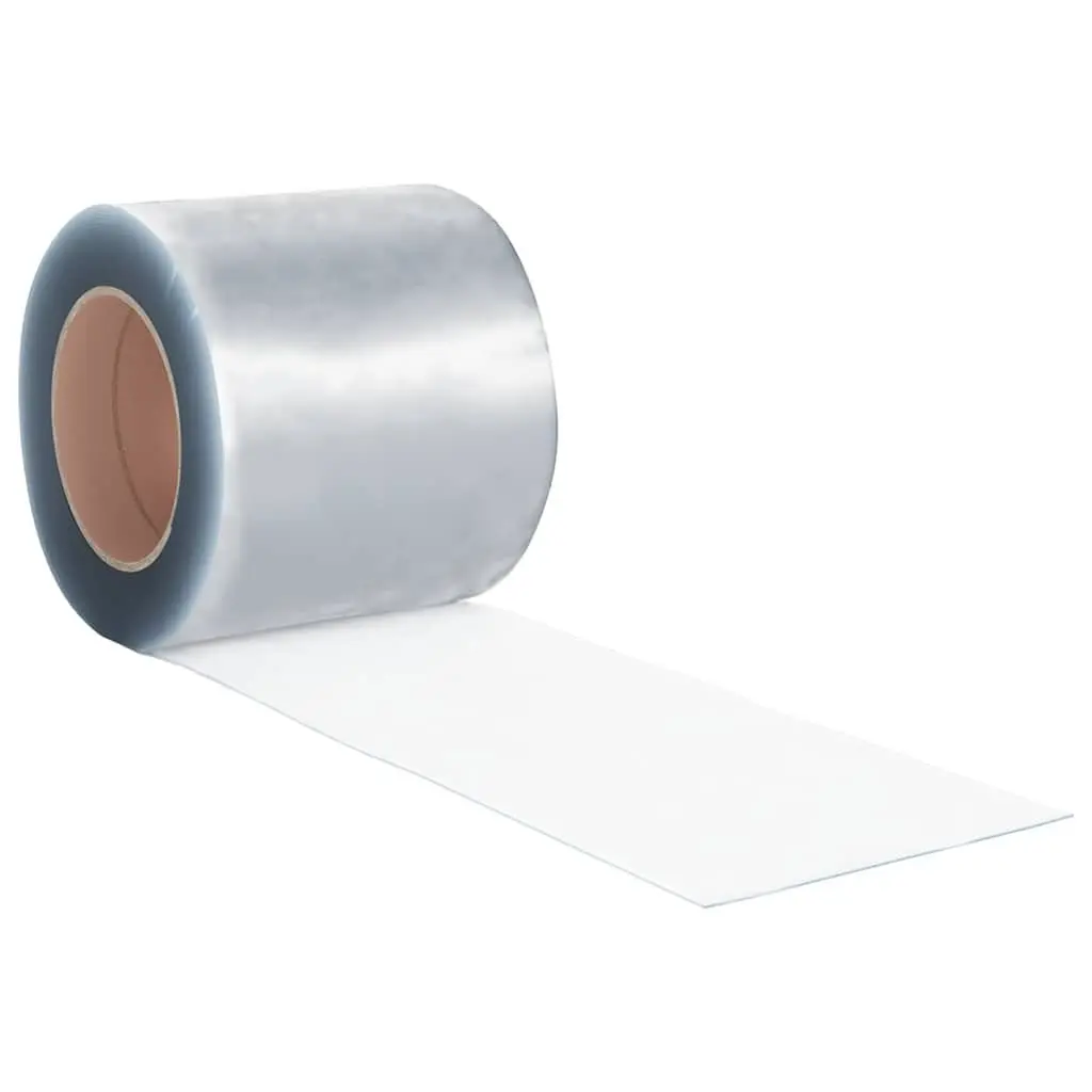 PVC Strip Curtain Roll 200mm, 25m Long, Transparent