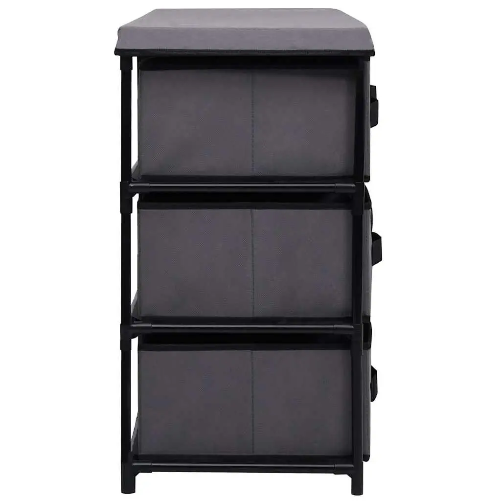 Storage Cabinet with 6 Drawers Grey Chest Organiser Bedroom Living Room