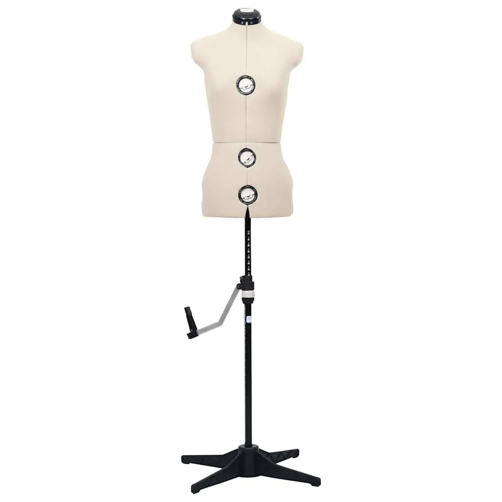 Adjustable Dress Form Mannequin for Display Cream S Size 33-40