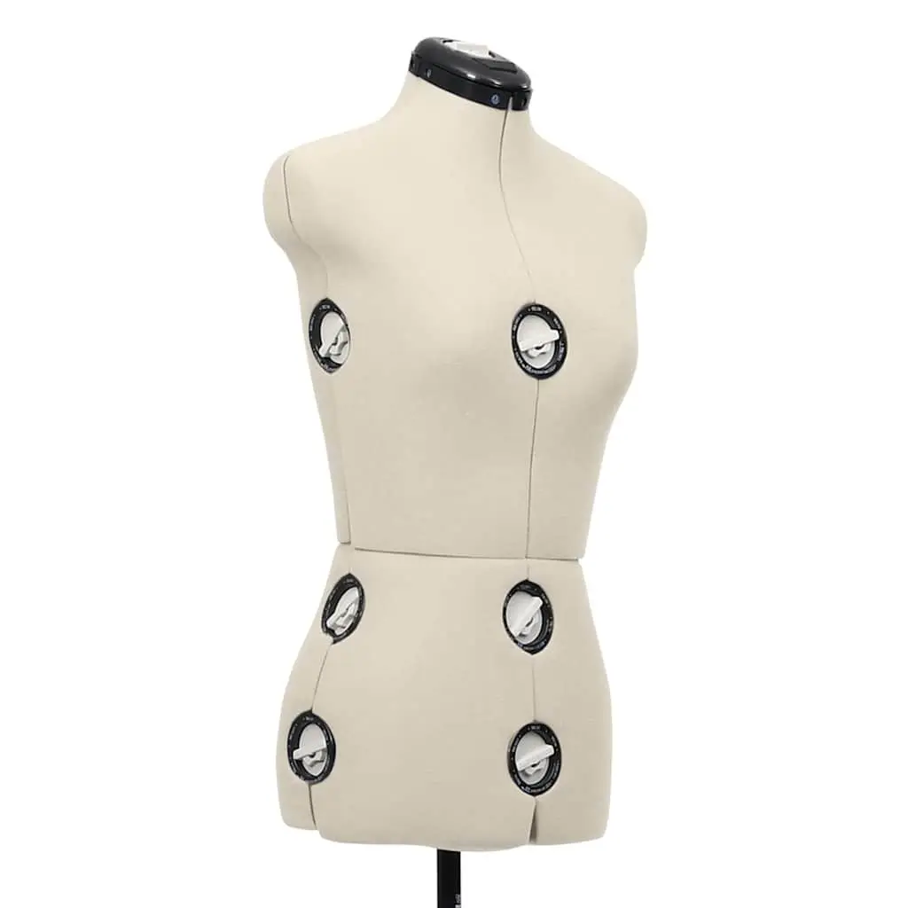 Adjustable Dress Form Mannequin for Display Cream S Size 33-40
