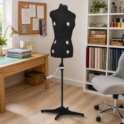 S Size Adjustable Dress Form Female Black 33-40
