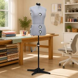 Specifications for Adjustable Female Dress Form in Grey M 40-46