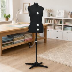 Adjustable Dress Form Specifications - Black M Size 40-46