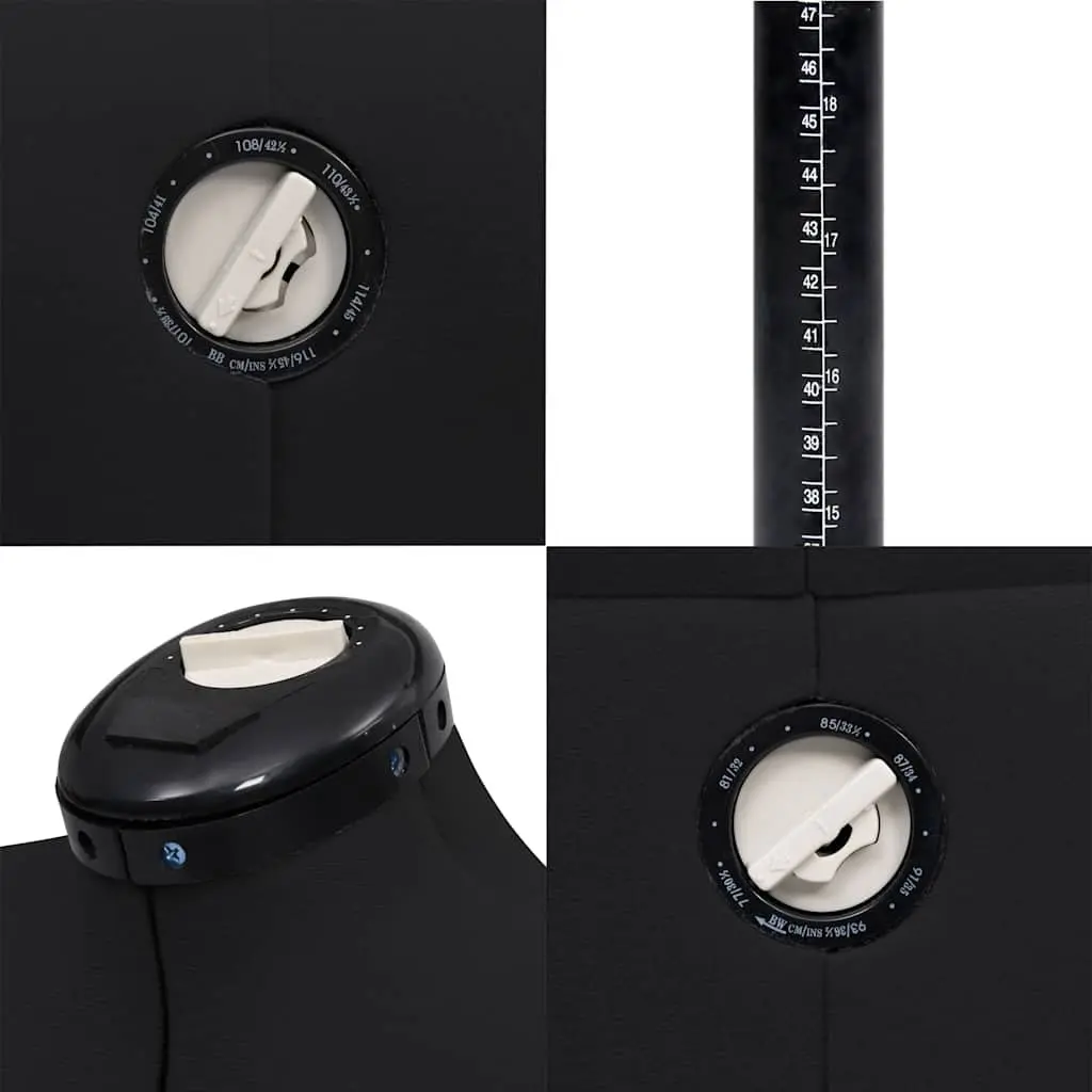 Adjustable Dress Form Female Black M Size 40-46 Mannequin Display Dummy Tailors