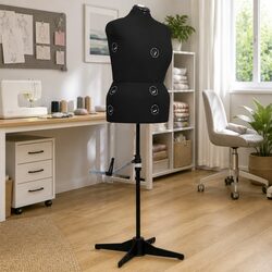 Adjustable Dress Form Mannequin Size L in Black