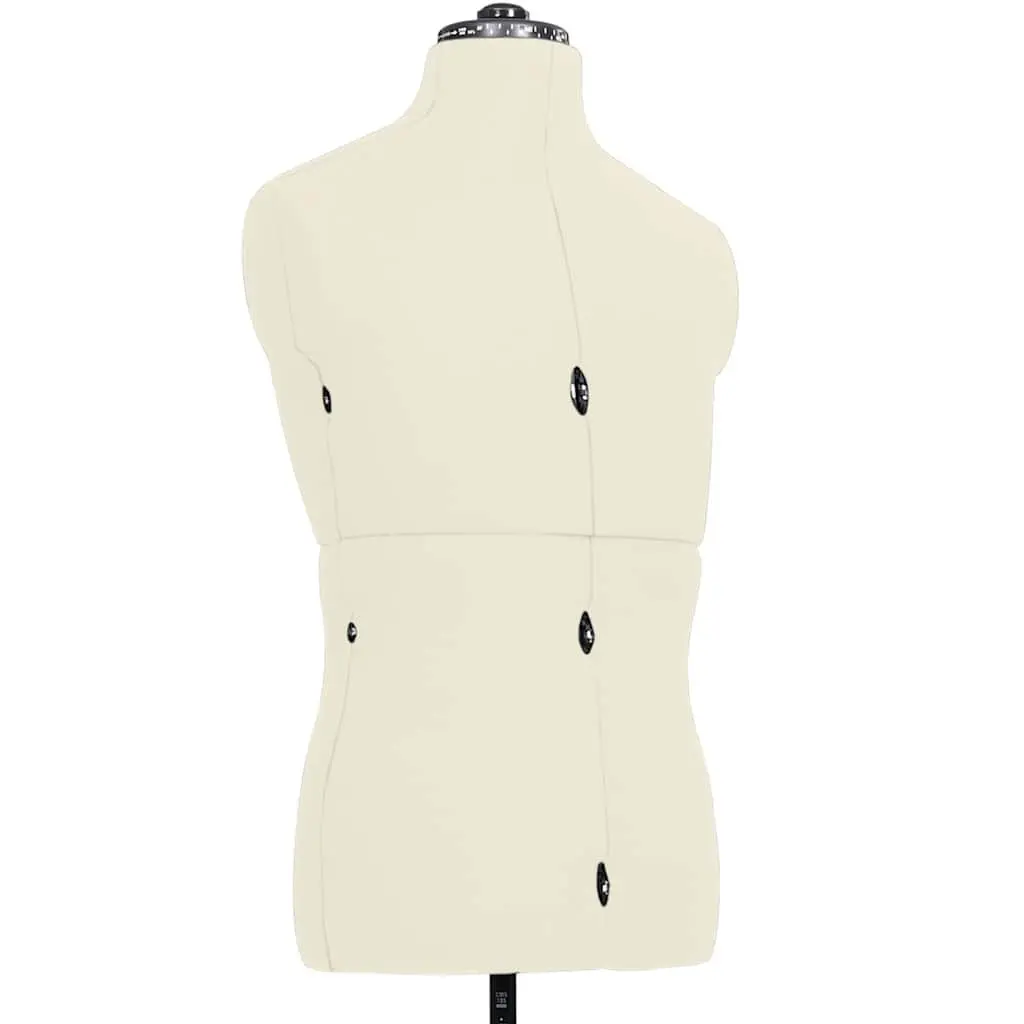 Male Adjustable Dress Form Mannequin Cream Clothing Display Tailor Shop Fixture