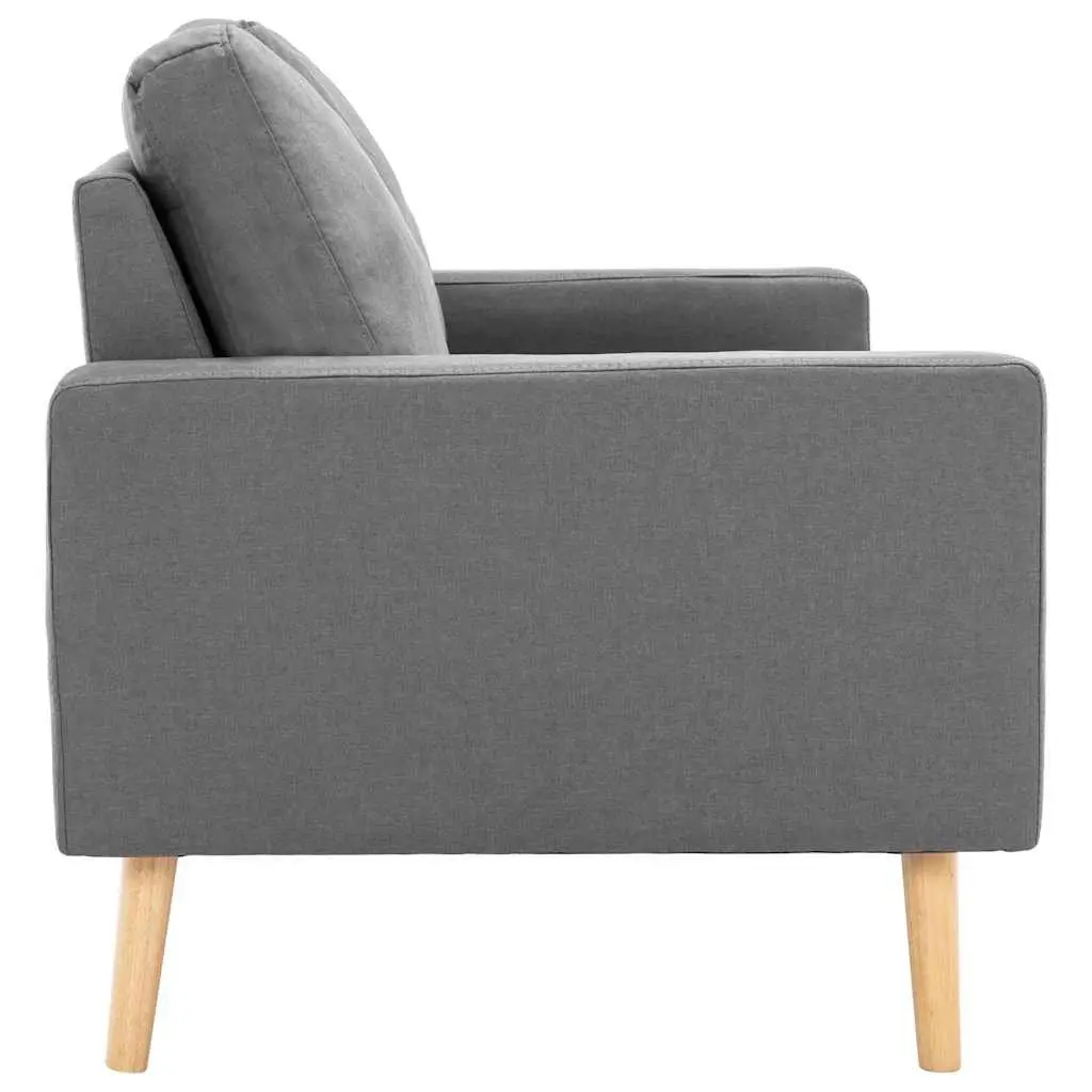 2-Seater Sofa Grey Fabric Upholstered Lounge Couch 2 Person